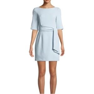 Alice + Olivia Virgil Light Blue Tie-Front Boat Neck Dress Size 2